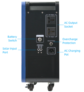 Système de stockage d'énergie LiFePO4 600W 1200W pour camping extérieur, station AC portable à onde sinusoïdale pure pour la maison, batterie solaire MPPT pour voiture - Product Image 5