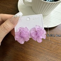 Anting Tusuk Wanita Elegan Bahan Akrilik Resin dan Logam, Desain Unik Gaya Prancis, Nuansa Premium, Aksesoris Anting Serbaguna