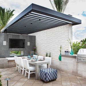 Shinilion-montaje de pared de techo duro de metal, pérgola de aluminio, montaje en pared, terasse, 4x4 metros - Product Image 1