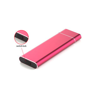 M2 NGFF NVME Mobile SSD/HDD حاوية حمراء من سبائك الألومنيوم واجهة USB3 لأجهزة الكمبيوتر المحمول المكتبية التخزين الخارجي - Product Image 4