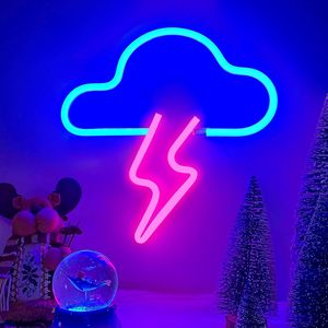 Luz <span class=keywords><strong>LED</strong></span> de Neón Personalizada con Diseño de Rayo, Cuerpo de Acrílico, Alimentación por USB o 3 Pilas AA, Letreros de Neón para Oficina - Product Image 2