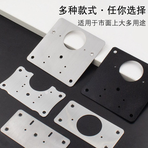 Placa de Fijación para Bisagras de Acero Inoxidable Gu Bie 90x90mm, Accesorio de Reparación para Puertas de Armario, Acabado Cepillado - Product Image 4