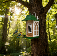 Caméra intelligente mangeoire pour oiseaux avec panneau solaire, 1080P HD, grand angle de 110 °, contrôle par application, détection de mouvement, vision nocturne