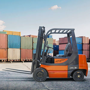 工場直販 2トン 垂直リフトフォークリフト 複雑な地形でも使用可能なミニ伸縮電動フォークリフト - Product Image 1