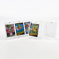 Présentoir magnétique en acrylique à 2 ou 3 emplacements pour cartes, conception One-Touch, idéal pour la collection de cartes sportives – Vente directe usine