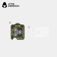 Nouveau film protecteur d'objectif d'appareil photo pour téléphone 2-en-1, couverture intégrale, verre trempé, dureté 9H, ultra-fin, pour 17 Pro Max 16 Pro