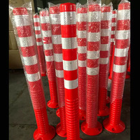 Poteau de signalisation routière flexible en plastique réfléchissant haute visibilité PU, poteau de signalisation de sécurité routière, poteau de signalisation de circulation