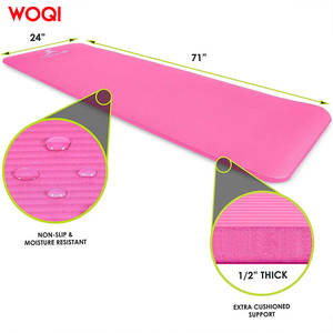 Tapis de yoga Woqi 6 mm d'épaisseur, TPE, rectangulaire, couleur pailletée, pliable, pour le fitness et le remodelage corporel, usage domestique - Product Image 4
