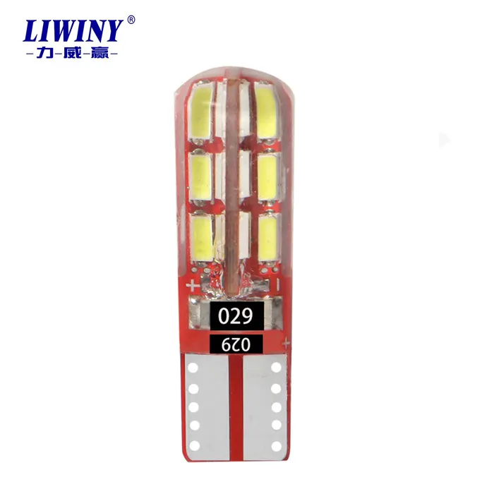 Liwiny Led Licht T10 Canbus Flitser 4014 24smd Hoog Licht Park Licht 12V Autolamp Siliconen Brede Lamp