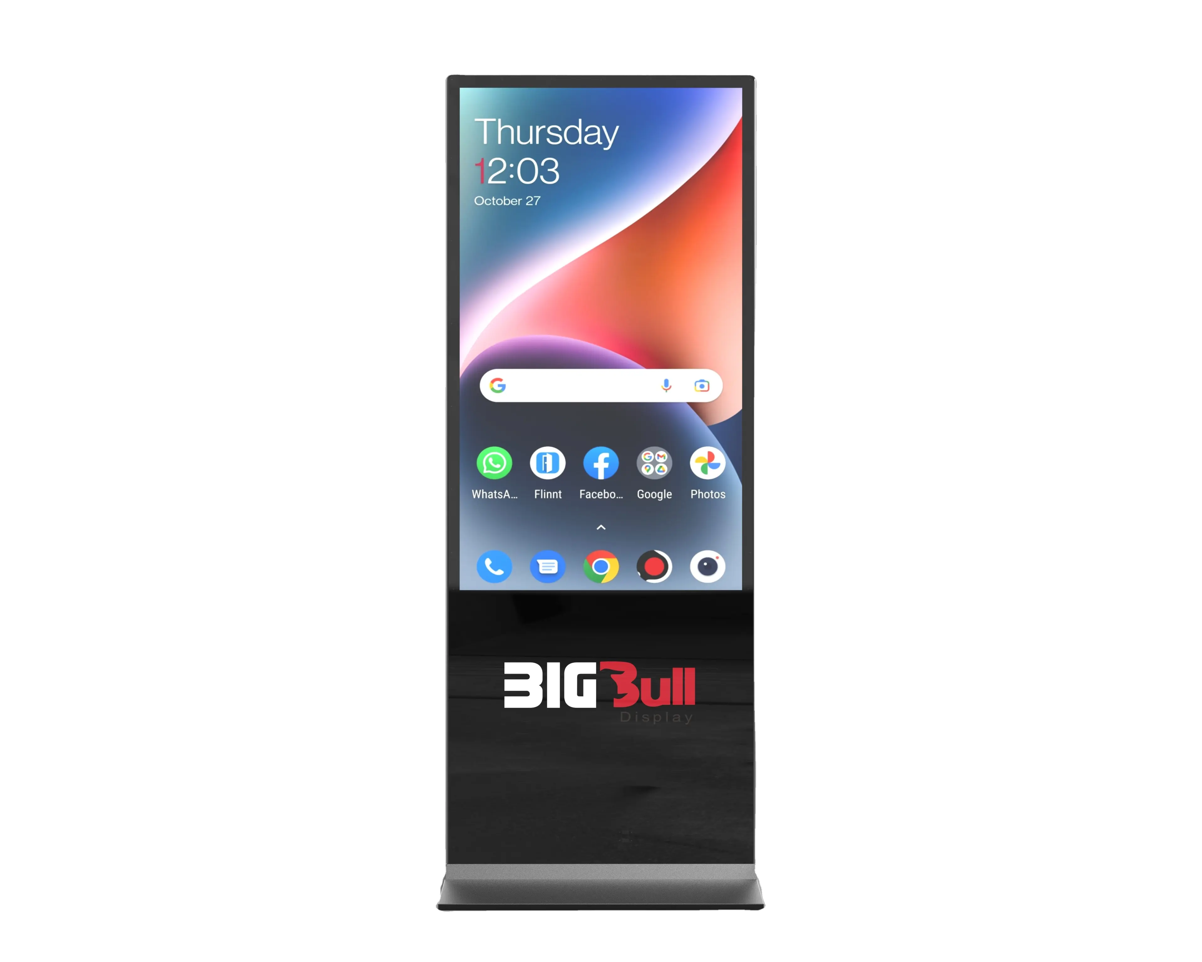 Bigbull-Dispositivo de publicidad 4K interactivo LCD de pie, pantalla táctil de 75 pulgadas, Android, tótem para interiores, adplayer, quiosco de señalización digital