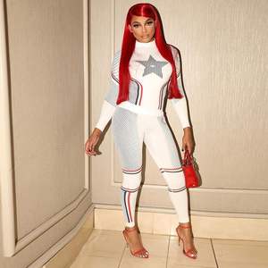 Conjunto de 2 Piezas Personalizado para Mujer 2026, Top de Manga Larga con Cuello Alto y Pantalones Ajustados, Tejido de Punto en Contraste de Color, Atuendo para Club, Transpirable y Elástico - Product Image 5