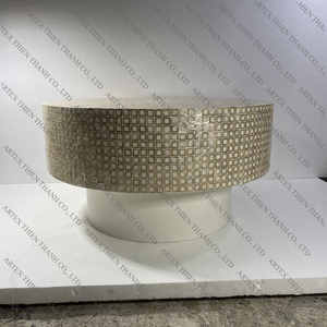 Mesas de centro de nácar de alta calidad de fábrica, muebles de lujo para el hogar, mesa redonda de carcasa de Capiz fabricada en Vietnam - Product Image 5