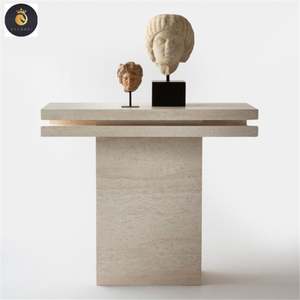 Мраморная мебель для прихожей, характерные и стильные столы из натурального мрамора, современный дизайн, травертин, консоль, стол для прихожей - Product Image 5