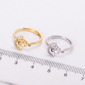 Base para Anillo de Plata S925, Accesorios para Perlas DIY, Edición Moda, Base para Anillo con Cuentas de 7-8mm, Herramientas y Equipos de Joyería 10008 - Product Image 2