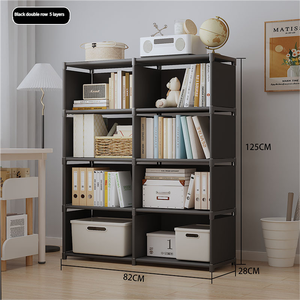 <span class=keywords><strong>Étagère</strong></span>s de rangement en gros, bibliothèques, essentiellement modernes, présentoirs gris, noir, blanc, 4 niveaux, 5 niveaux - Product Image 3