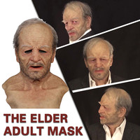 Masques de fête d'Halloween Couvre-chef en latex Couvre-chef chauve et pourri Fête Couvre-chef délicat Cosplay Décoration Vieil homme Masque