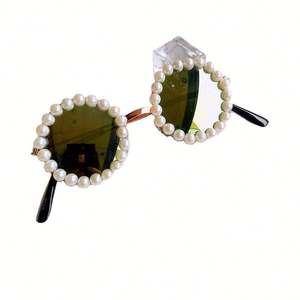 Gafas de Sol Redondas para Niños, Diseño de Perlas, Montura Pequeña, Metálicas, de Lujo, para Niños y Niñas, Protección UV400, Moda 2021 - Product Image 5