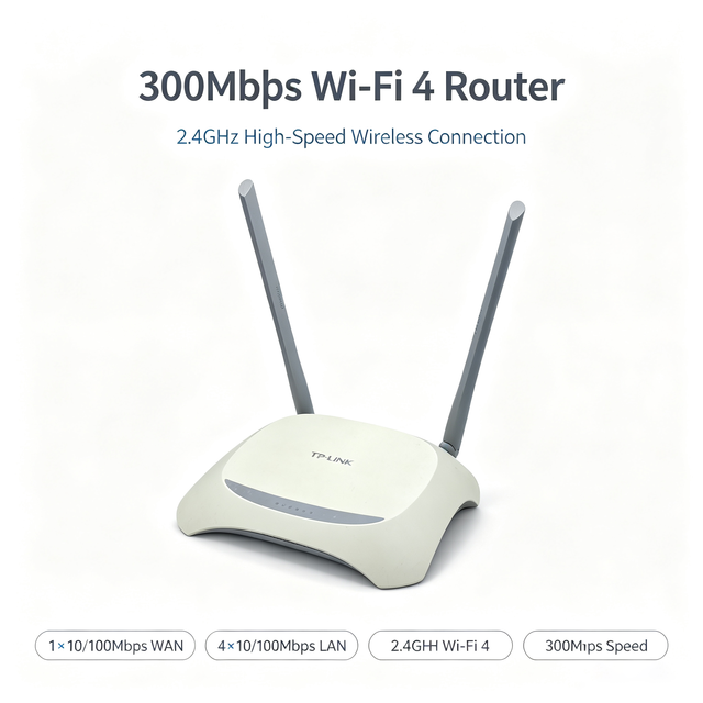 TL-WR842N 300Mbps Wireless N Router, 2.4GHz WiFi Router with English Firmware, USB Port WISP AP Repeater for Home Office
