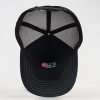 Topi Trucker 5 Panel Katun Bordir 3D Custom Grosir Laris Manis, Logo Patch Tenun, Jaring, Snap Back, Unisex