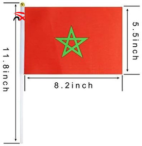 Banderas Nacionales al por Mayor, Mini Bandera de Marruecos, Bandera de Marruecos para Agitar con la Mano, para Eventos Deportivos, Decoración de Fiestas - Product Image 4