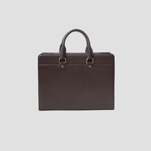 Maletín de Cuero Saffiano Impermeable con Asa de Cuero Oxford, Bolsa de Almacenamiento de Documentos con Cierre, Maletín para Conferencias - Product Image 3