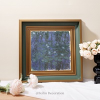 Peintures de paysages européens, fleurs, art mural vintage shabby chic, impression sur toile encadrée en bois, décoration murale pour la maison