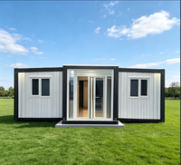 Maison conteneur extensible 20ft 40ft, Maison d'hôtes préfabriquée, Véranda autonome, Kit de mini-maison solaire