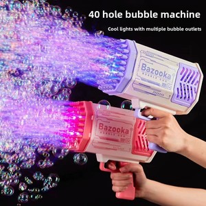 Machine à bulles pour enfants, <span class=keywords><strong>mini</strong></span> canon, souffleur de bulles entièrement automatique, pistolet à bulles de style Gatling, pratique à transporter - Product Image 2