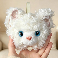 Peluche chat Rex M, porte-clés doux, jouet apaisant avec doublure en maille brodée, cadeau anti-stress