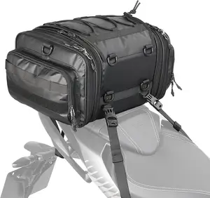 मोटरसाइकिल की पूंछ बैग 19-26l मोटर बाइक हेलमेट के साथ वाटरप्रूफ बारिश कवर ट्रैवल बैग के साथ ट्रेवल बैग प्रिंट पॉलिएस्टर 500
