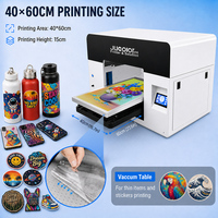 Imprimante UV DTF Jucolor à 2 têtes en stock pour étiquettes TPU, ornements en acrylique, cadeaux, machine d'impression UV pour petites entreprises