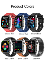 Reloj Inteligente E810 para la Salud de Personas Mayores, Pantalla AMOLED Cuadrada de 1.95 Pulgadas, Llamadas Bluetooth, Monitor de Salud, Asistente de Voz con IA, Android, Fitness, Silicona