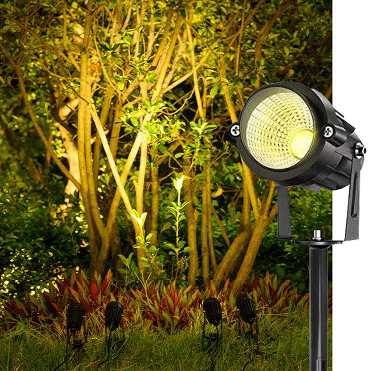 IOOMVOL 4PCS Éclairage Extérieur Avec Base 5W 220V IP65 Étanche Orientable Projecteur Spot Led Lampe De Jardin Éclairage Pour Chemins Plantes Balcon | Leroy Merlin