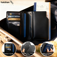 Étui de protection de passeport portable et fin, porte-passeport de voyage personnalisé, rangement pour cartes bancaires, argent liquide et billets d'avion