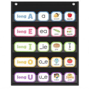 Organizador de Bolsillos Pequeño con 5 Compartimentos, Imprescindible para el Aula, Organizador de Tarjetas de Frases, Material Didáctico para Oficina y Escuela - Product Image 1