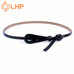 <span class=keywords><strong>Ceinture</strong></span> mince en cuir véritable pour femmes de couleur personnalisée Bande de taille à la mode pour manteau de robe - Product Image 1