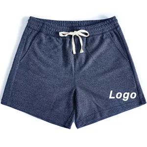 OEM Service 5 Inch Mens Sweat Shorts Gym Blank Athletic Shorts For Men Running Cotton Men's Sports Shorts