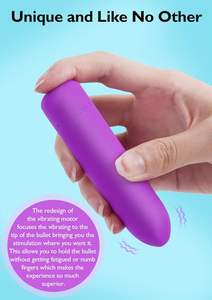 Mini vibratore proiettile viola impermeabile per donna 10 modalità Full Silicone G-Spot capezzolo ricaricabile rossetto giocattolo del sesso sicuro per - Product Image 4