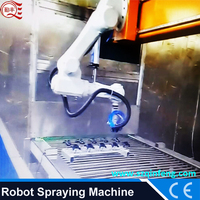 Ligne de pulvérisation de peinture robotisée automatique Xinqinfeng de haute qualité 220V 8ppm, machine de peinture robotisée, bras de cabine de peinture robotisée 6 axes industrielle