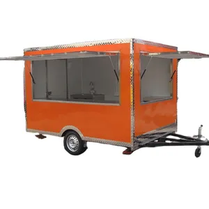 移动理发车热食品车现代绉纱拖车饮料食品自动贩售拖车