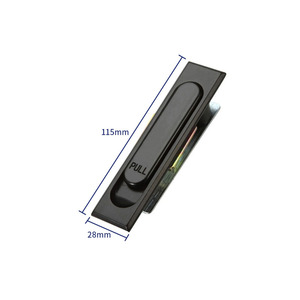 Black Powder Coated Zinc Alloy Flat <strong>Lock</strong> HJ Mechanical Cabinet <strong>Door</strong> <strong>Lock</strong> Switchboard Electrical Panels <strong>Lock</strong> - Product Image 2
