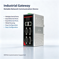 Gateway Modbus para Riel DIN, RS232/485 a Ethernet, Convertidor TCP/RTU, Industrial, para Automatización de Fábricas Inteligentes