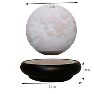 HCNT Speaker Night <b>Light</b> Magnetic Levitating Moon Lamp 16 Colors Gradient Base 3 Colors Touch Control 360° Rotation - Product Image 2