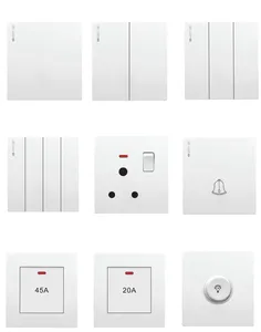 Top quality uk standard electrical socket wall switch with red indicator light factory wholesale