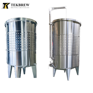 Fermentador de Vino de Acero Inoxidable TEKBREW de Capacidad Variable 2000-5000L, Tanque con Tapa Flotante para Fermentación de Vino Tinto - Product Image 1