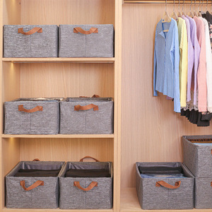 Clothing Storage Box Rectangle Fabric Foldable With Handles For Bedroom Wardrobe Organizing Clothes Toys Household Use - Product Image 3