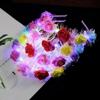 Coloré Led Flash Cheveux Accessoires Glowing Filigrane Guirlande Bandes De Cheveux Jouets Pour Enfants Mignon Coiffes