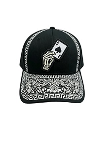 Casquettes personnalisées Wecondo, 5 panneaux, logo brodé, Lucky Las Vegas 777, Black Eight Ace Poker Hat, casquette de baseball, casquette de papa, casquettes de sport - Product Image 1