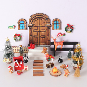 Decorazione natalizia KI huiyuan, modello di cassetta postale, sedia fai da te, figura di biscotto, accessori per scenografie - Product Image 4