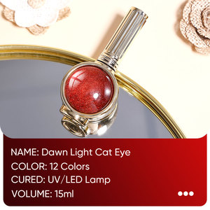 Smalto Semipermanente Magnetico For <span class=keywords><strong>Dawn</strong></span> Light Cat Eye HEMA/TPO-free 15ml 12 Colori Polimerizzazione UV/LED Alta Lucentezza Certificato MSDS Per Saloni - Product Image 3